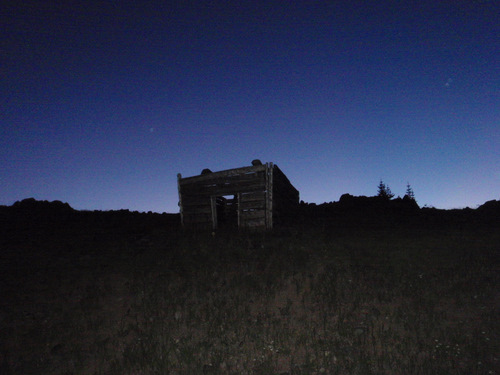 mining shack, this one has survived vandalism.